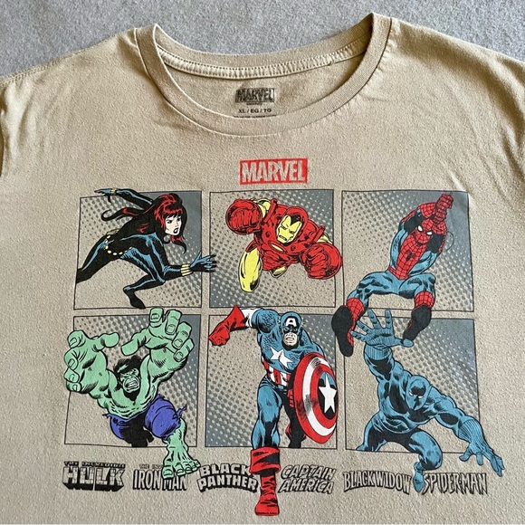 Marvel MCU Men’s T-Shirt Gray Size XL Multi Hero Group - Picture 2 of 6